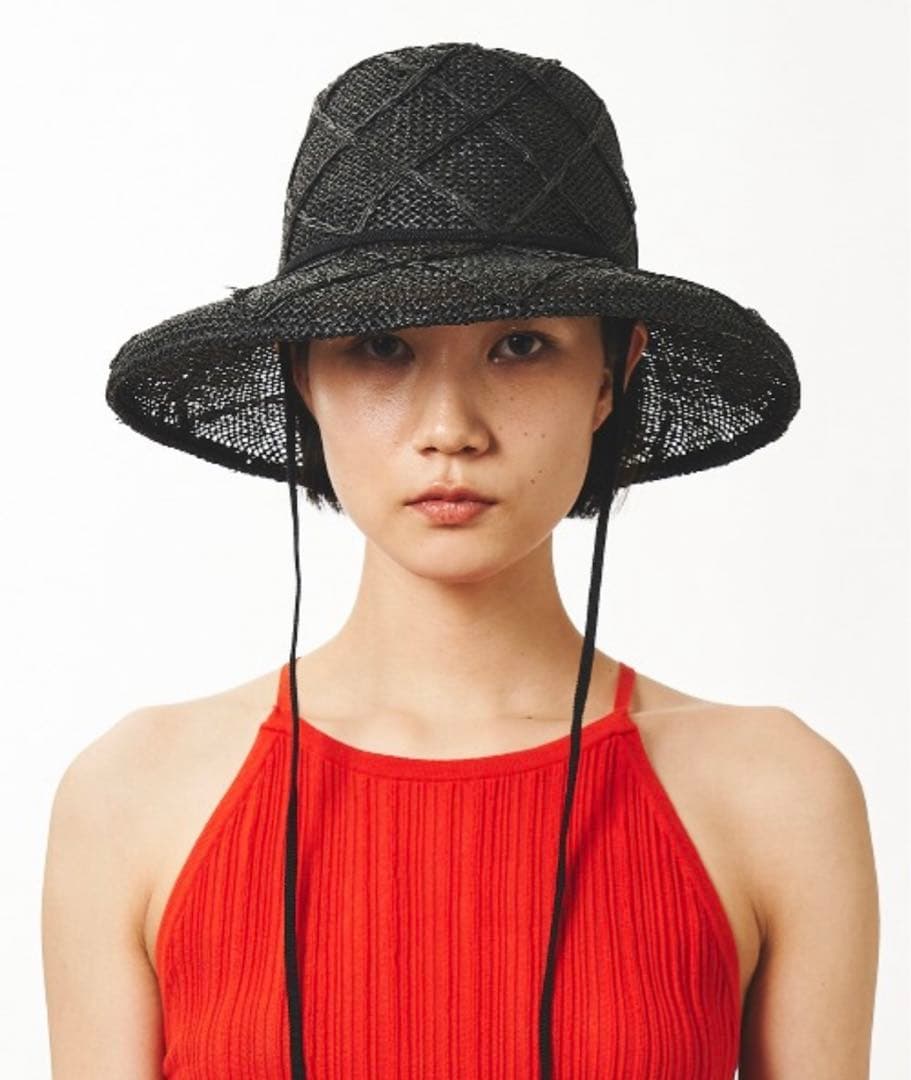 美品 La Maison de Lyllis ハット　ブラック