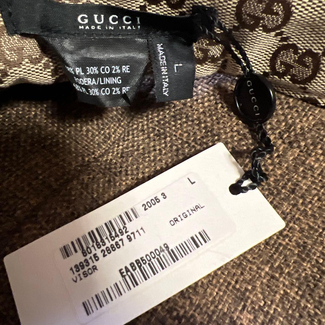 GUCCI GGパターン サンバイザー Lサイズ
