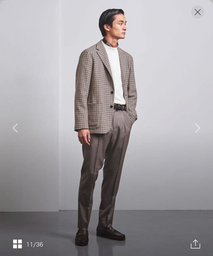 サージ 1プリーツ サイドギャザー イージースリムテーパード/パンツ