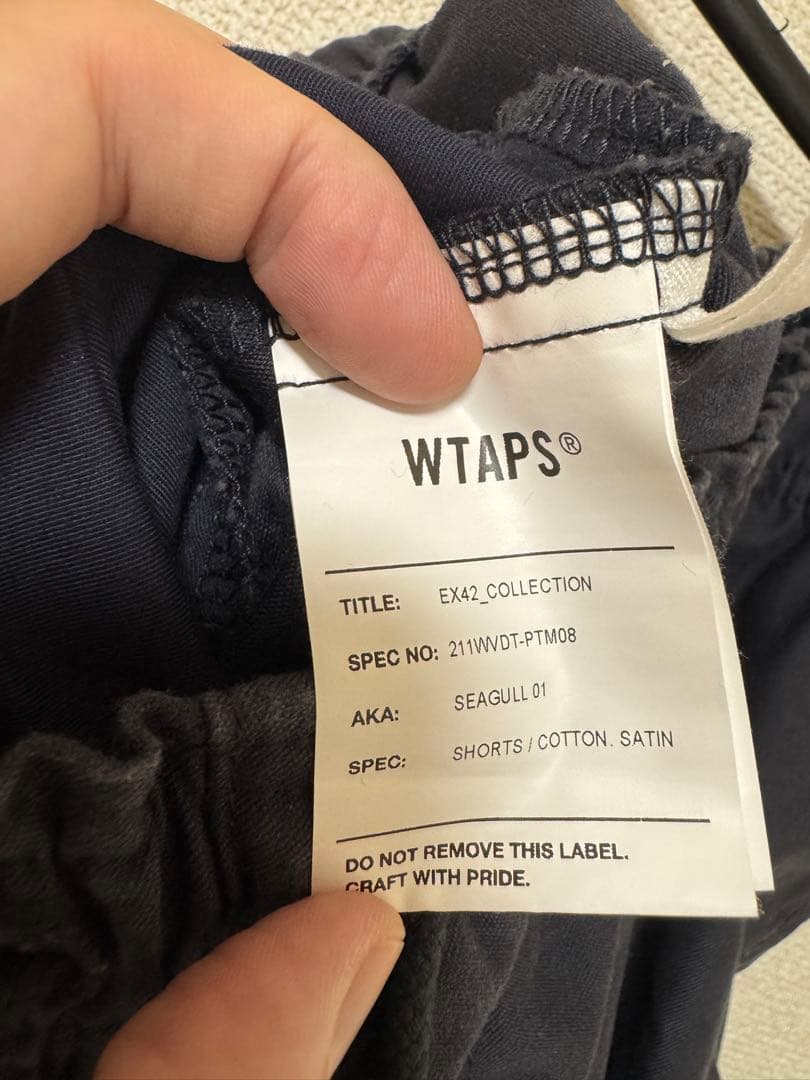 WTAPS SEAGUL 01 コットン ショーツ 21SS ネイビー XL