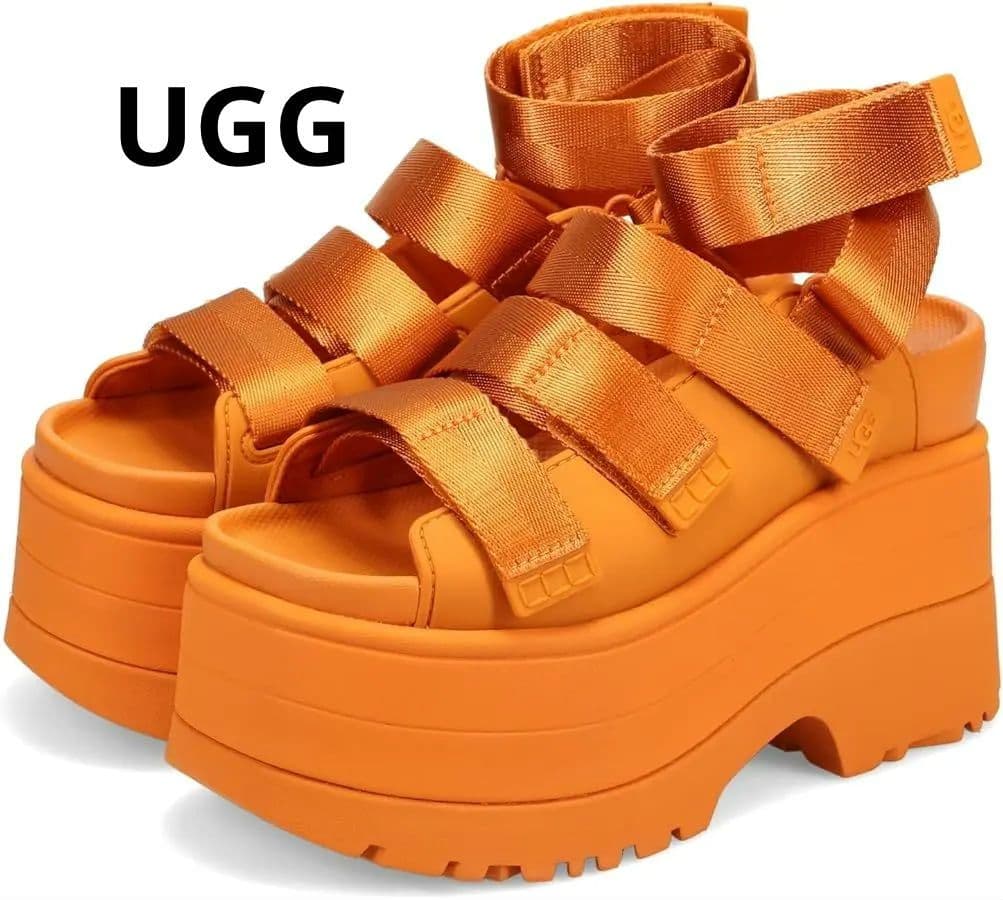 今季限定値下げ！UGG★オレンジ スポーツサンダル 厚底