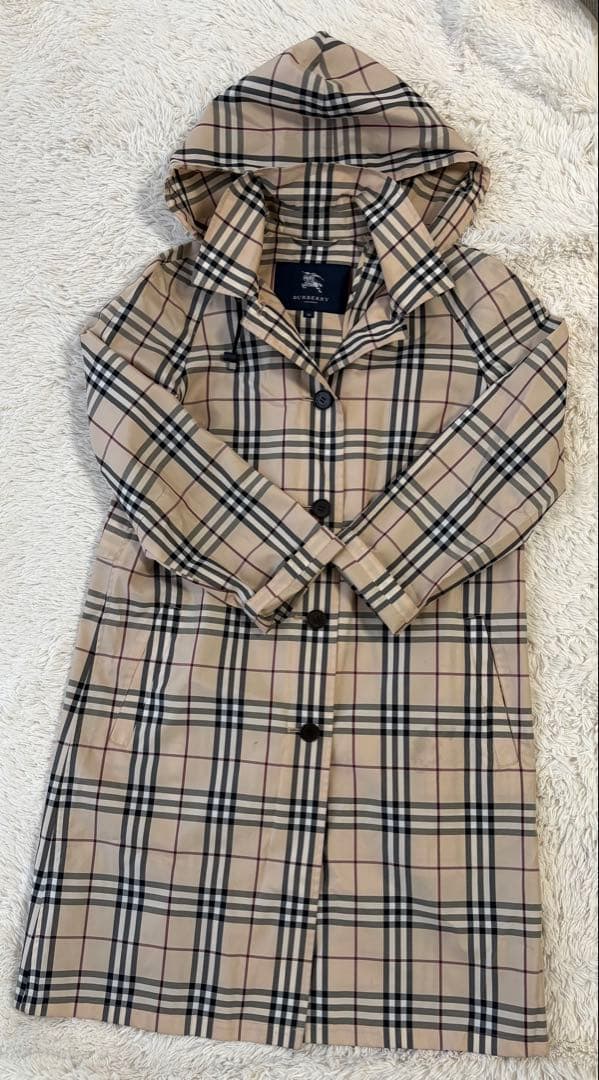最終限定値下げ！BURBERRY ベージュ チェック柄 レインコート M