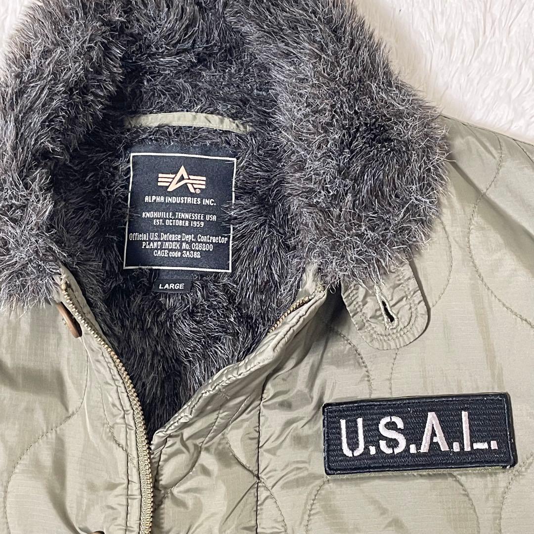 美品✨アルファインダストリーズ ミリタリージャケット キルティングジャケット