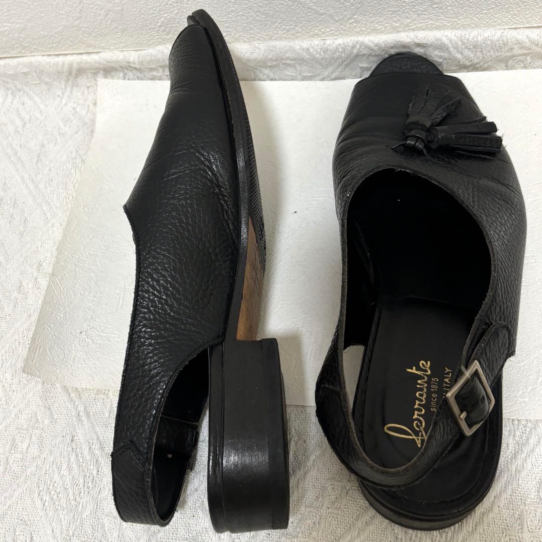 FERRANTE (フェランテ) タッセル レザーサンダル 革靴イタリア製　5