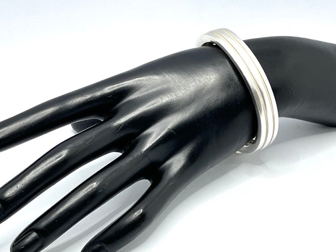 h587 希少　ヴィンテージ　ティファニー　1995 グルーブド　バングル925