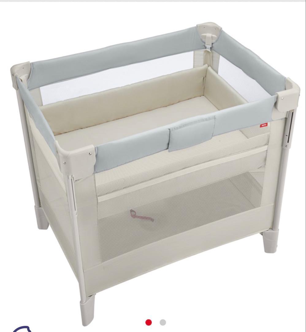 Aprica ココネルエアー　ベビーベッド メッシュ ベージュ