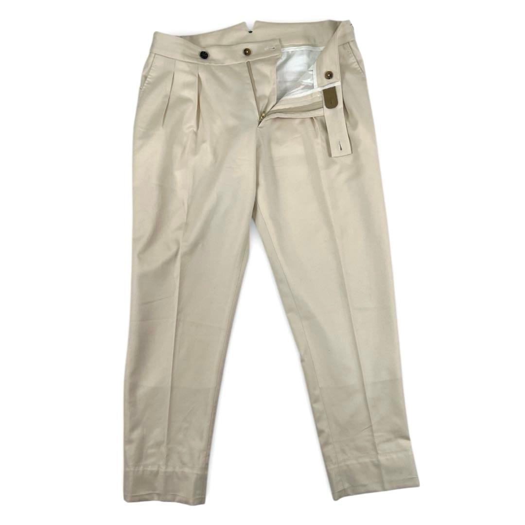 ベルウィッチ　カノニコ　2プリーツ　 サイドアジャスター スラックス　46