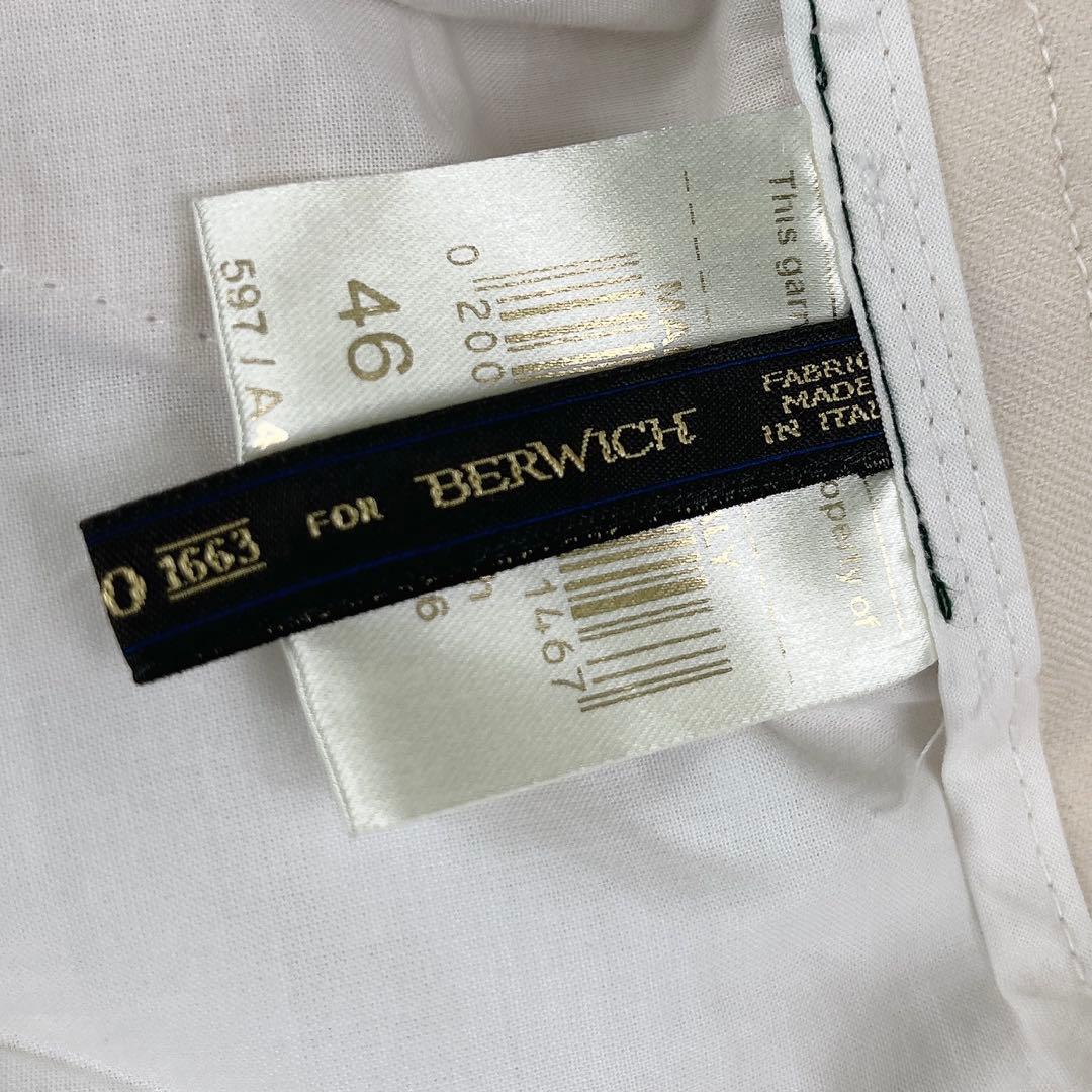 ベルウィッチ　カノニコ　2プリーツ　 サイドアジャスター スラックス　46