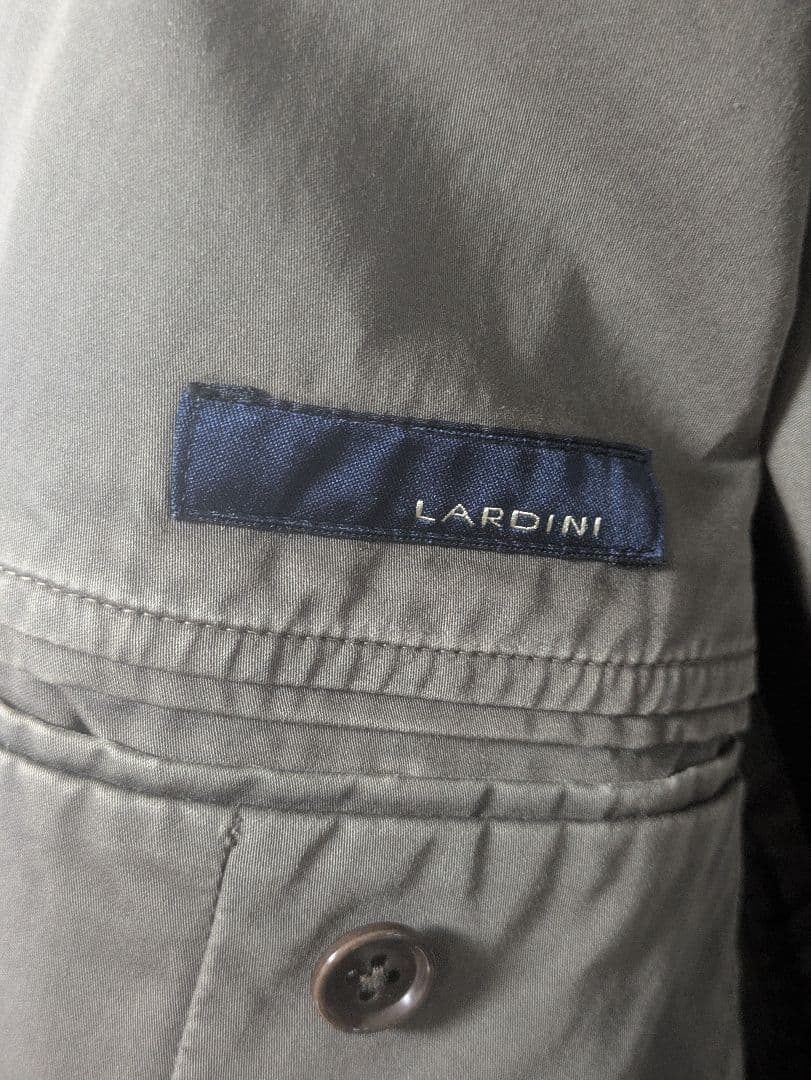 ★ラルディーニ メンズテーラードジャケット 46 綿 カーキ 本切羽