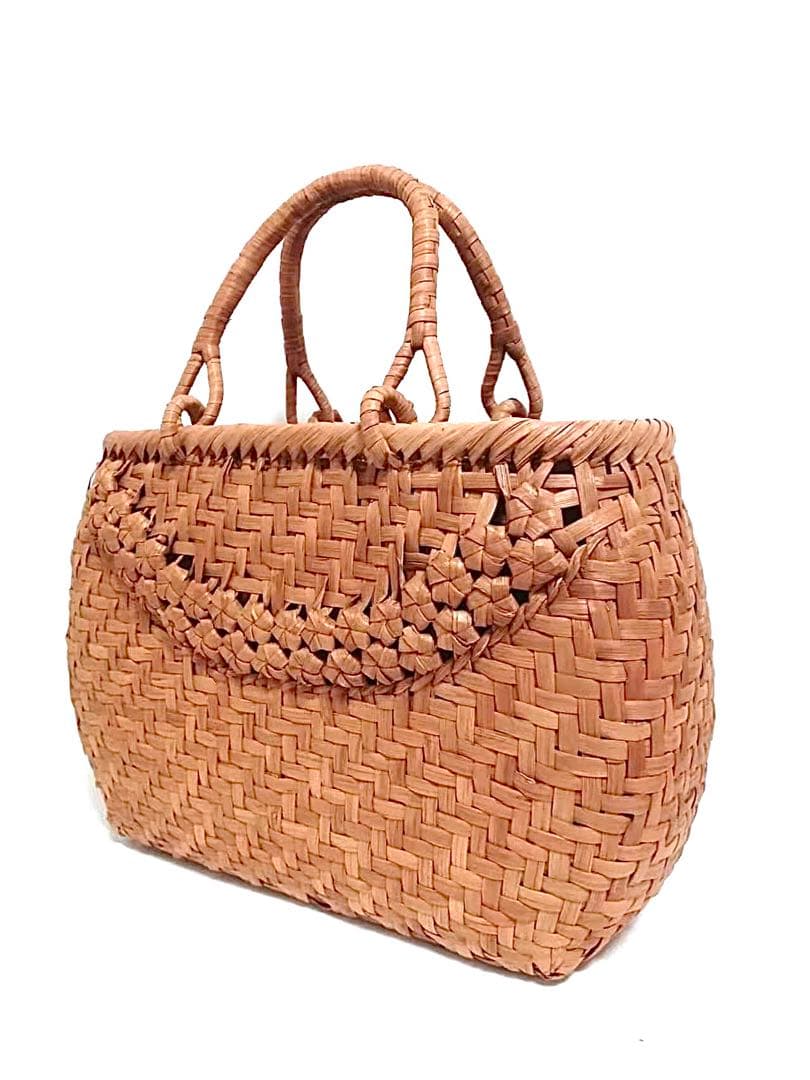 山葡萄バッグ楕円ニ段花結び