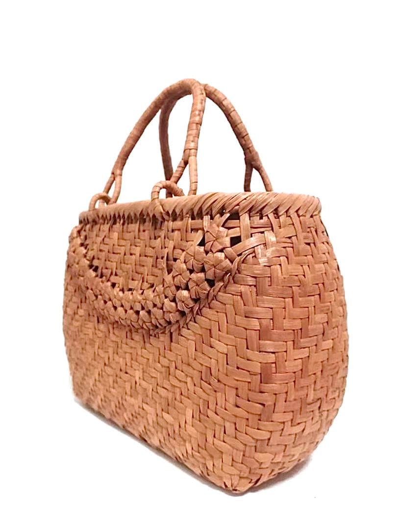 山葡萄バッグ楕円ニ段花結び