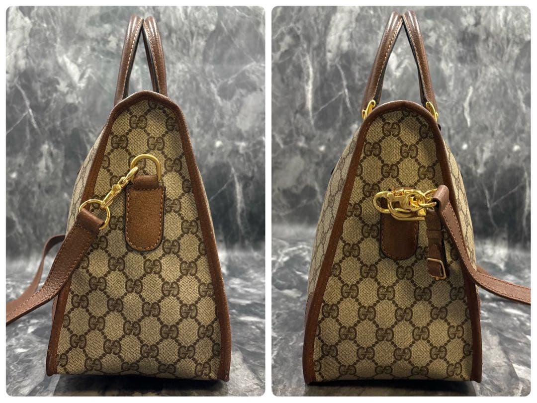✨美品✨GUCCI GG ショルダーバッグ 2way ハンド ブラウン ロゴ