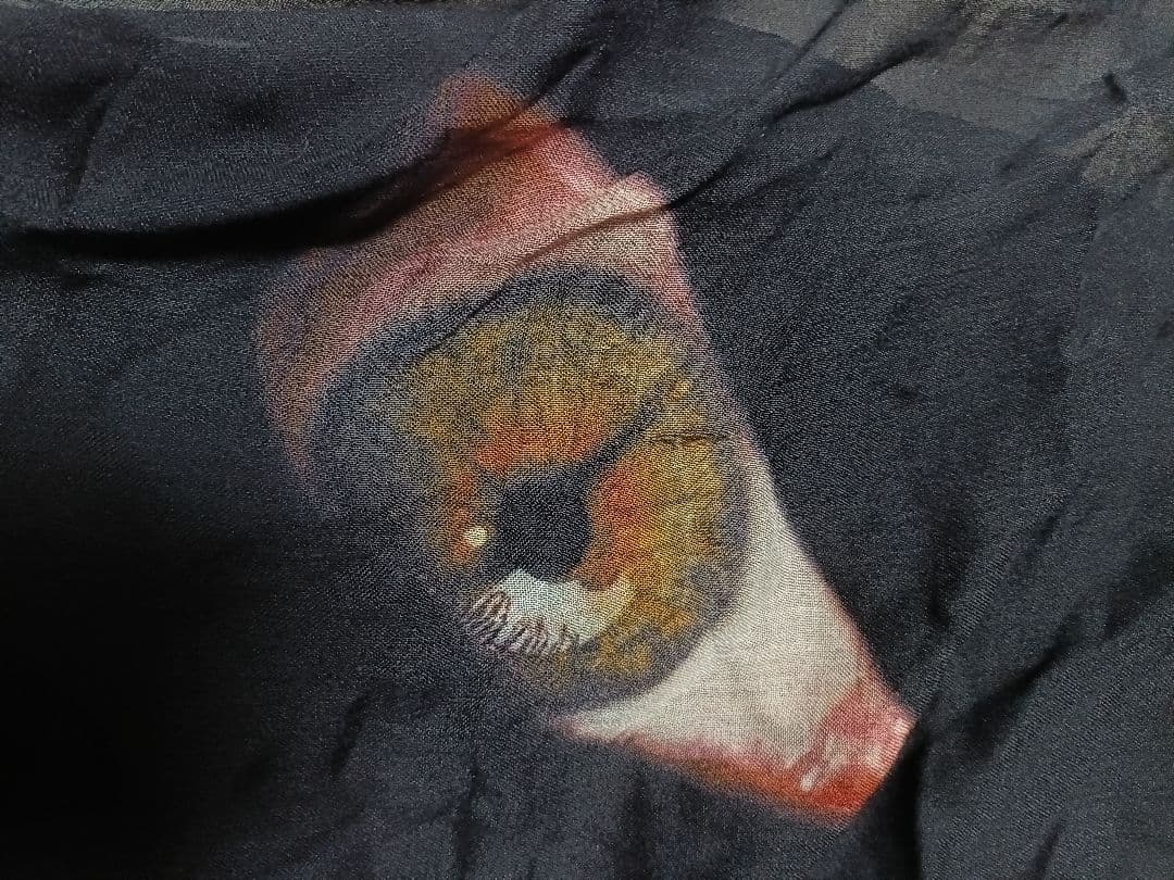 ヨウジヤマモトプールオム 21ss 目玉　ストール　レーヨンシルク