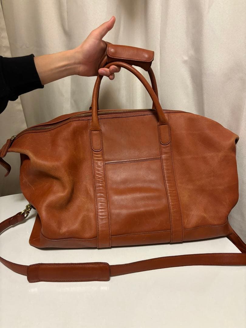 COACH ブラウン レザーボストンバッグ