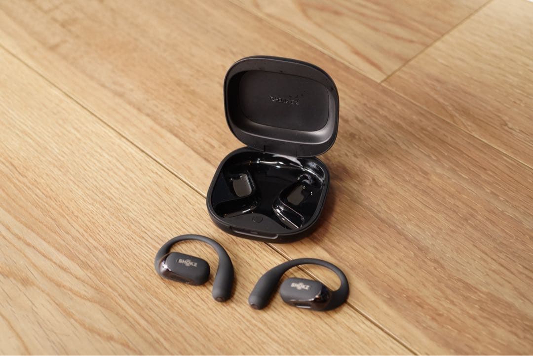 【美品•完動品•箱付き】SHOKZ OPENFIT2 ブラック