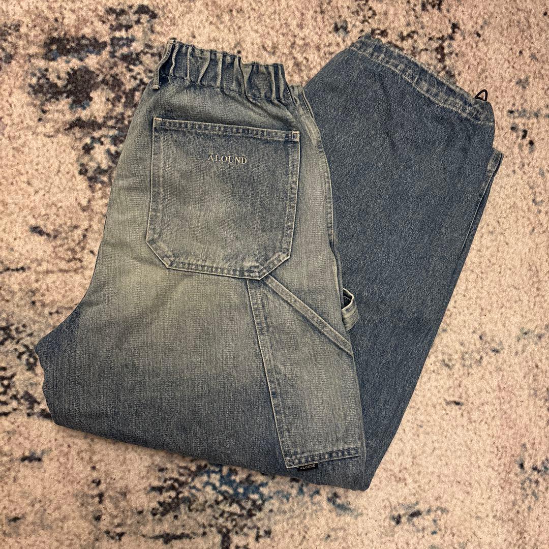 パンツ ALOUND WASHED DENIM WORK PANTS