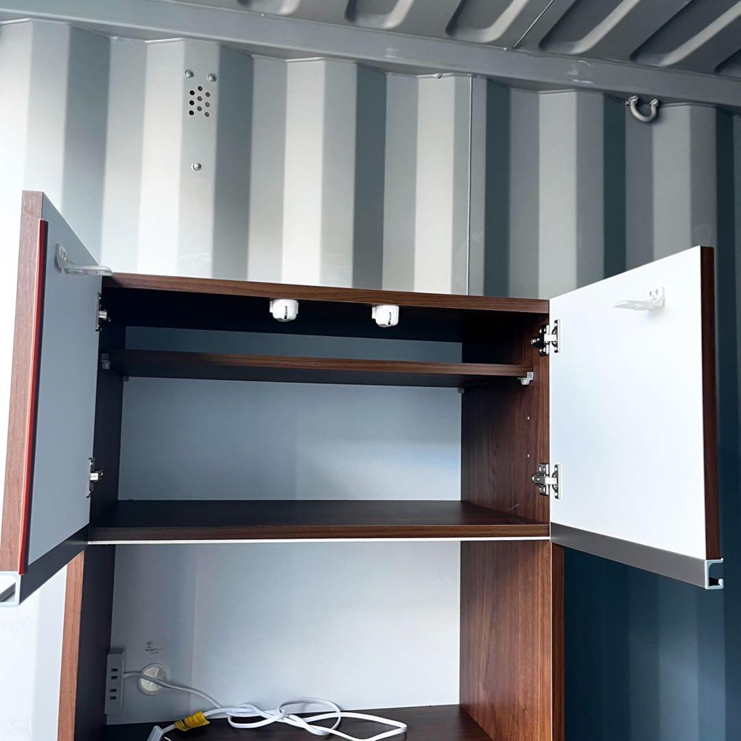 取付無料！クラフト古賀 北欧風ナチュラルウォールナット調キッチンボード 食器棚✨