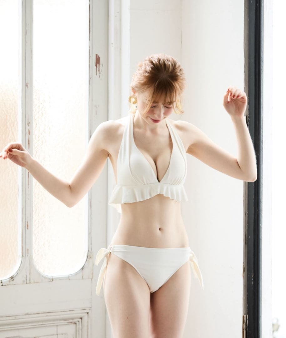 ホワイトフリルセパレート水着 9号