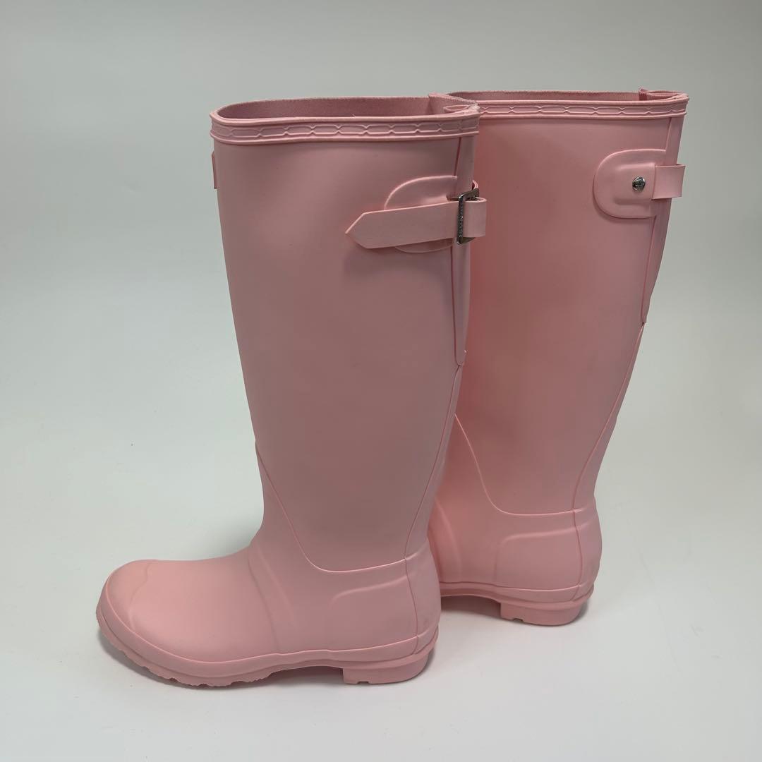 【極美品】HUNTER 長靴 レインブーツ ピンク 24㎝