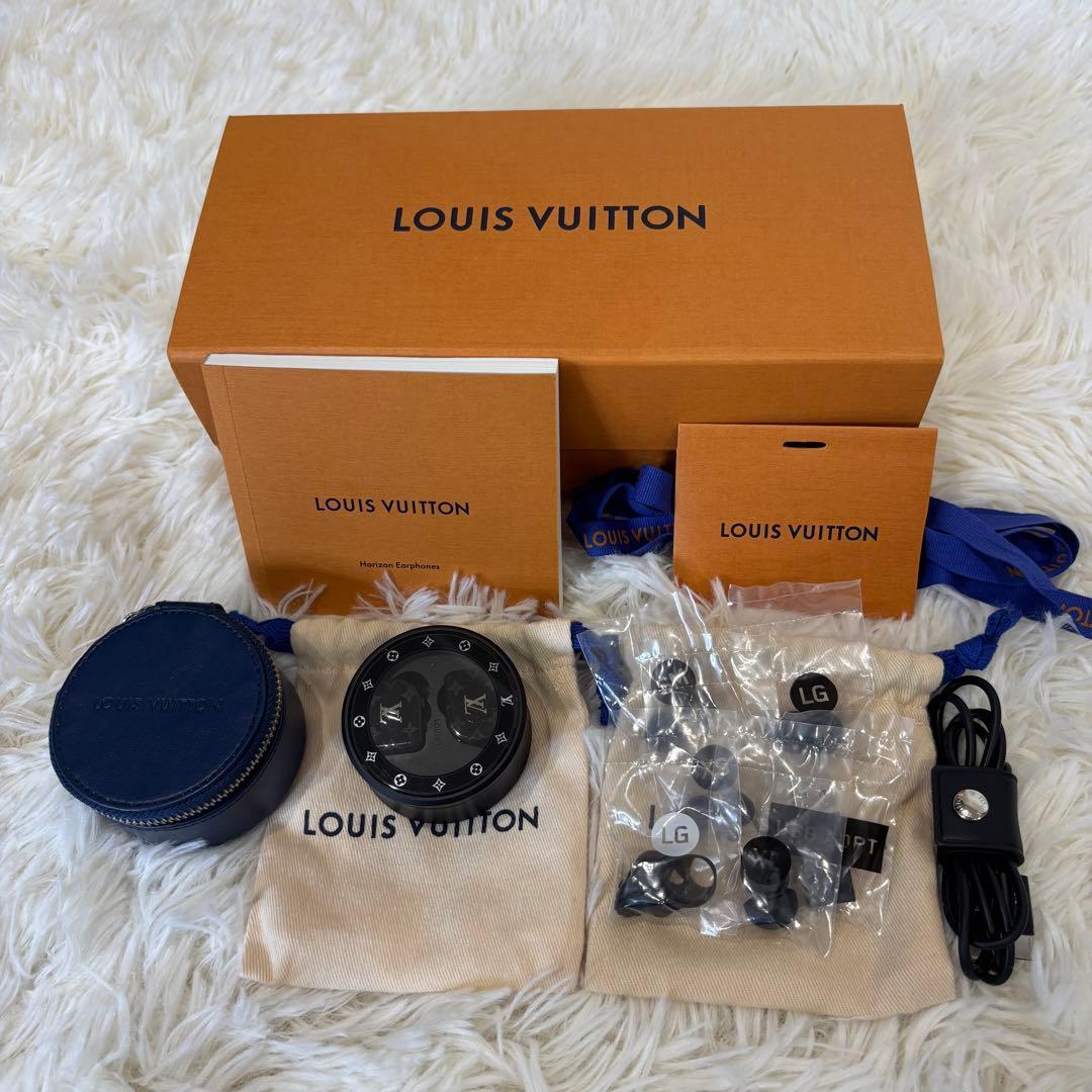 【極美品】ルイヴィト ホライゾン イヤホン ブラックモノグラム 付属品完備