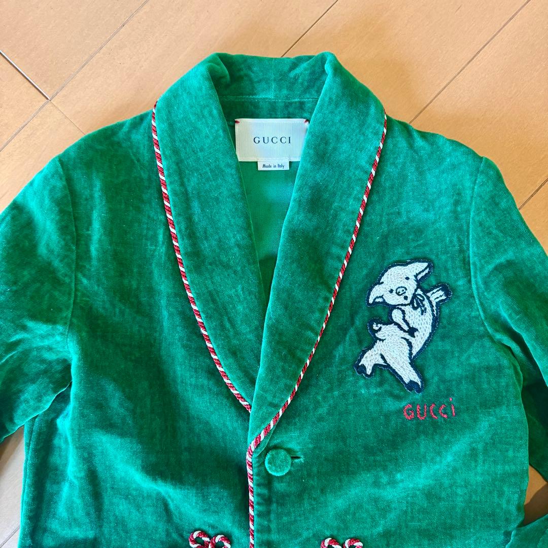 グッチ キッズ GUCCI　ベロアジャケット＆ショートパンツ　セットア