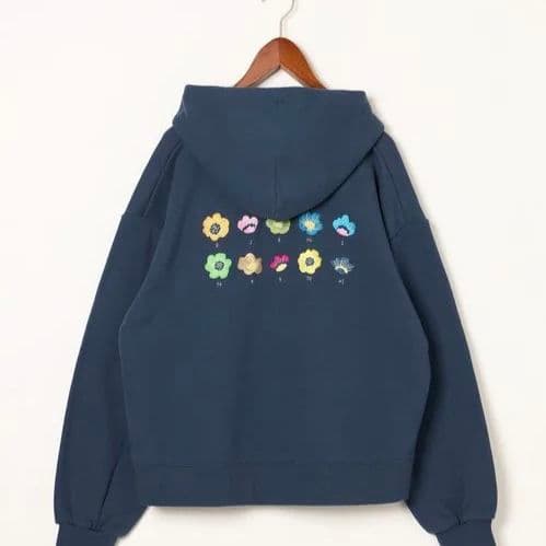 ボーイフレンド シーズン2 × ニコアンド【コラボ フーディー 】ネイビー•L