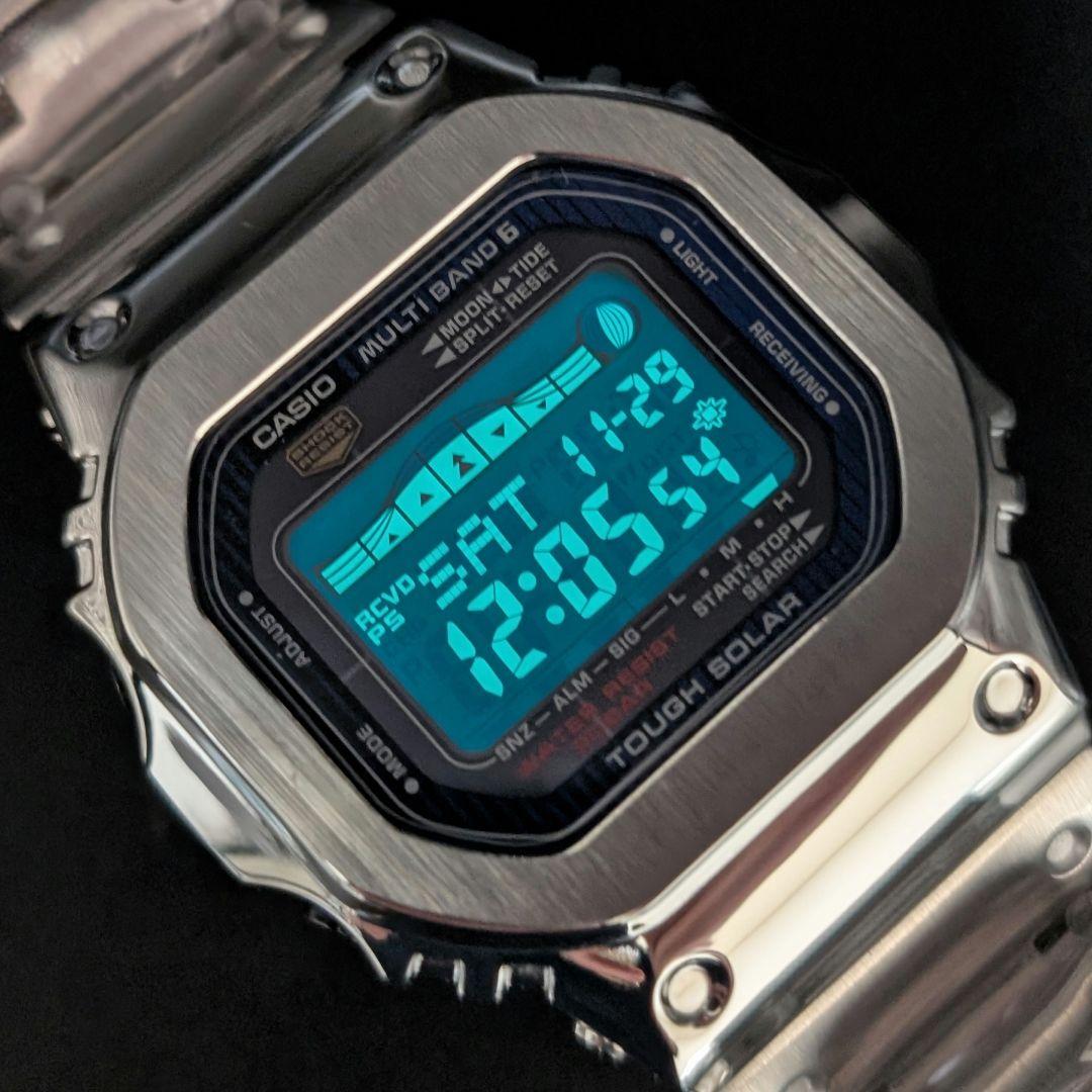 美品 G-SHOCK GWX5600C 電波ソーラー タイドグラフ フルメタル
