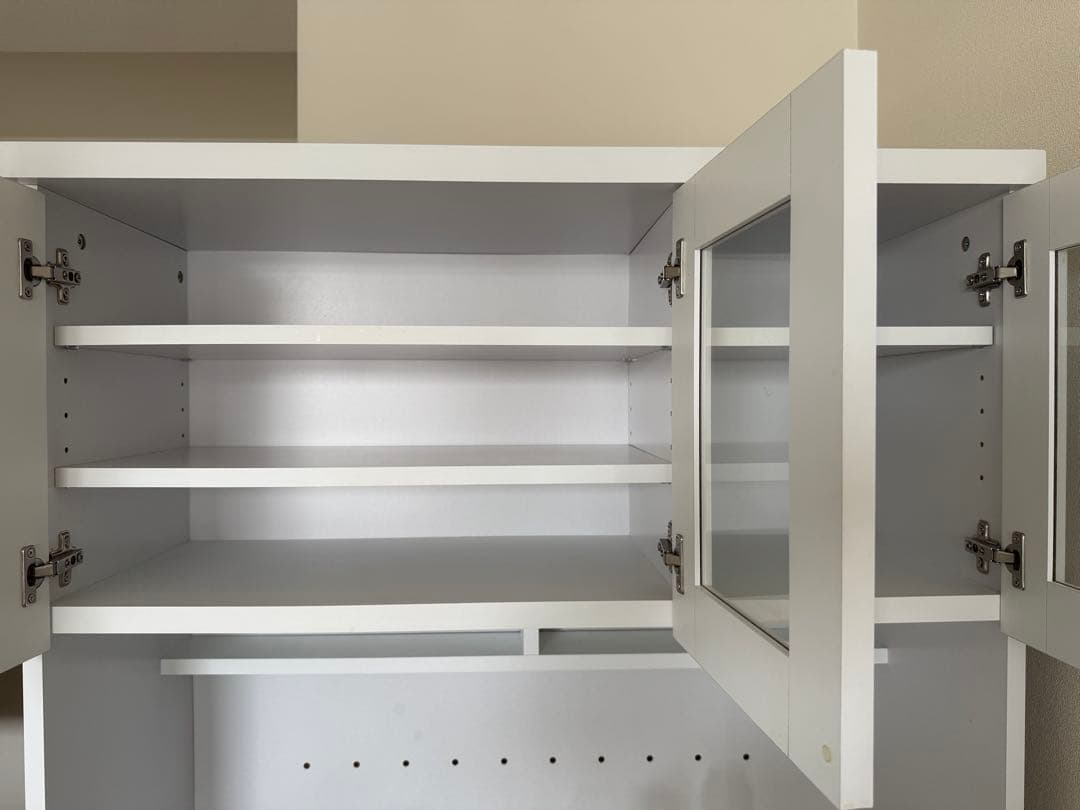 LOWYA ロウヤ 食器棚 ゴミ箱上ラック 幅90cm ホワイト