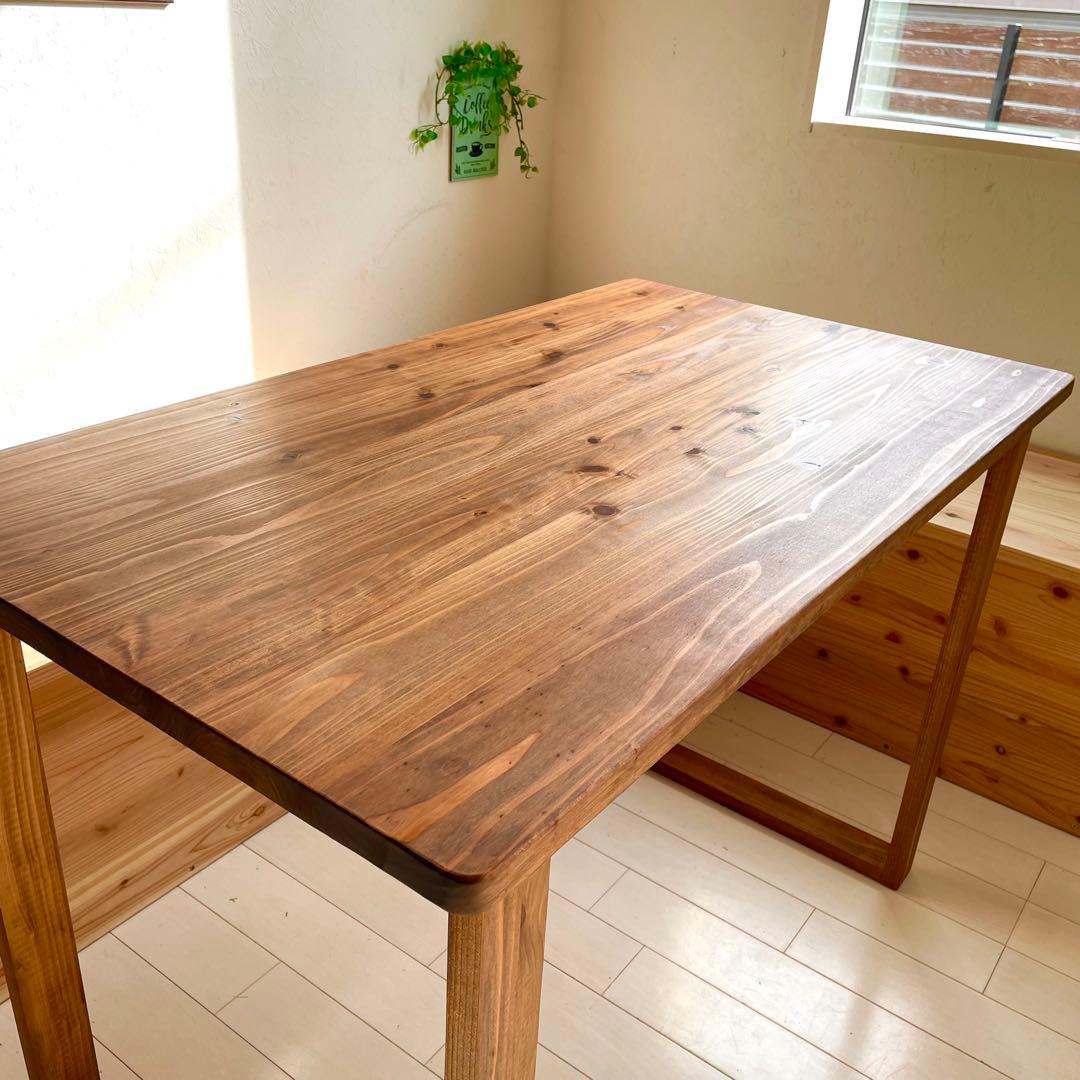 天然木 無垢テーブル 100×60cm 国産杉 ワークデスク 勉強机 ミシン台