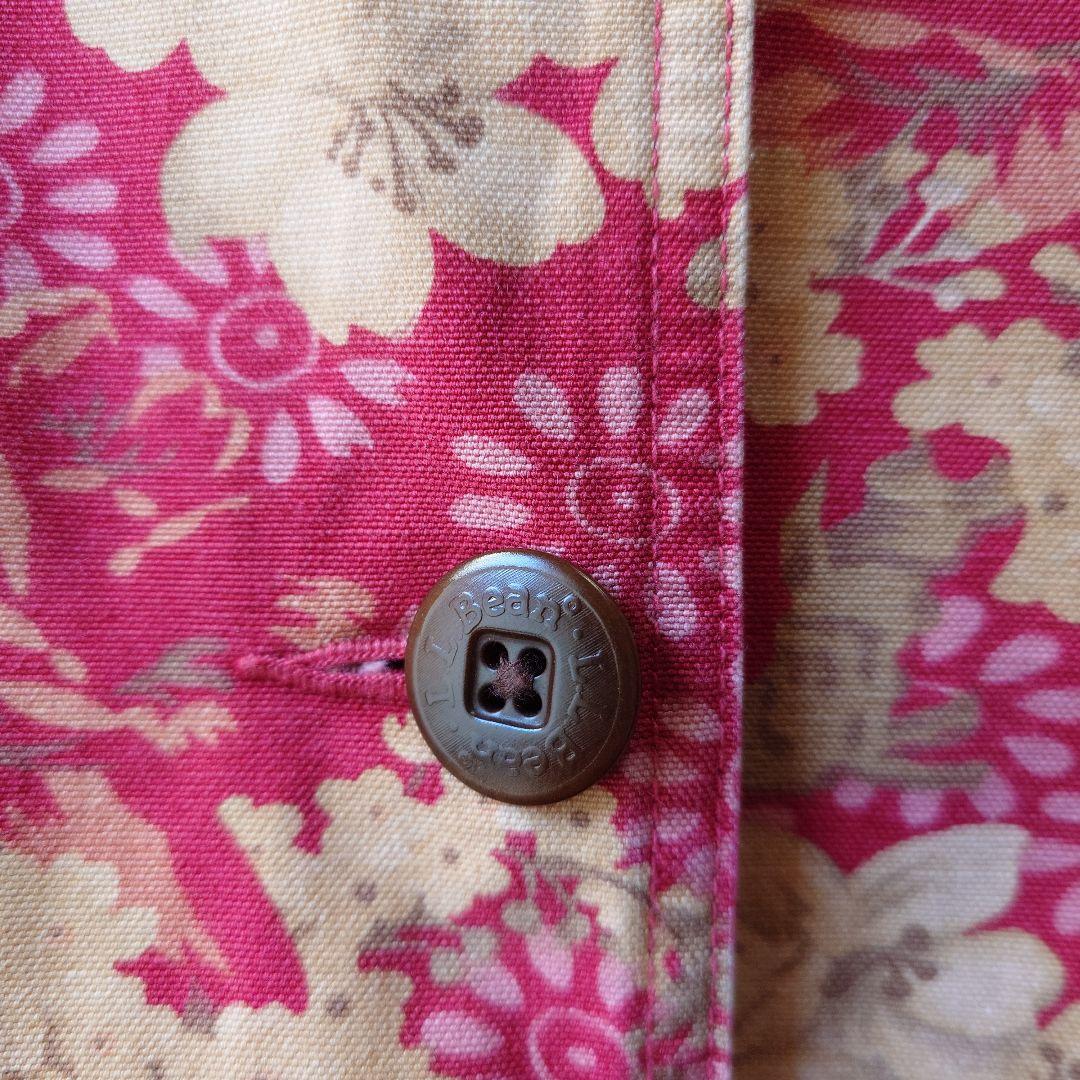 80年代 LLbean ハンティングジャケット 花柄 カバーオール チョア