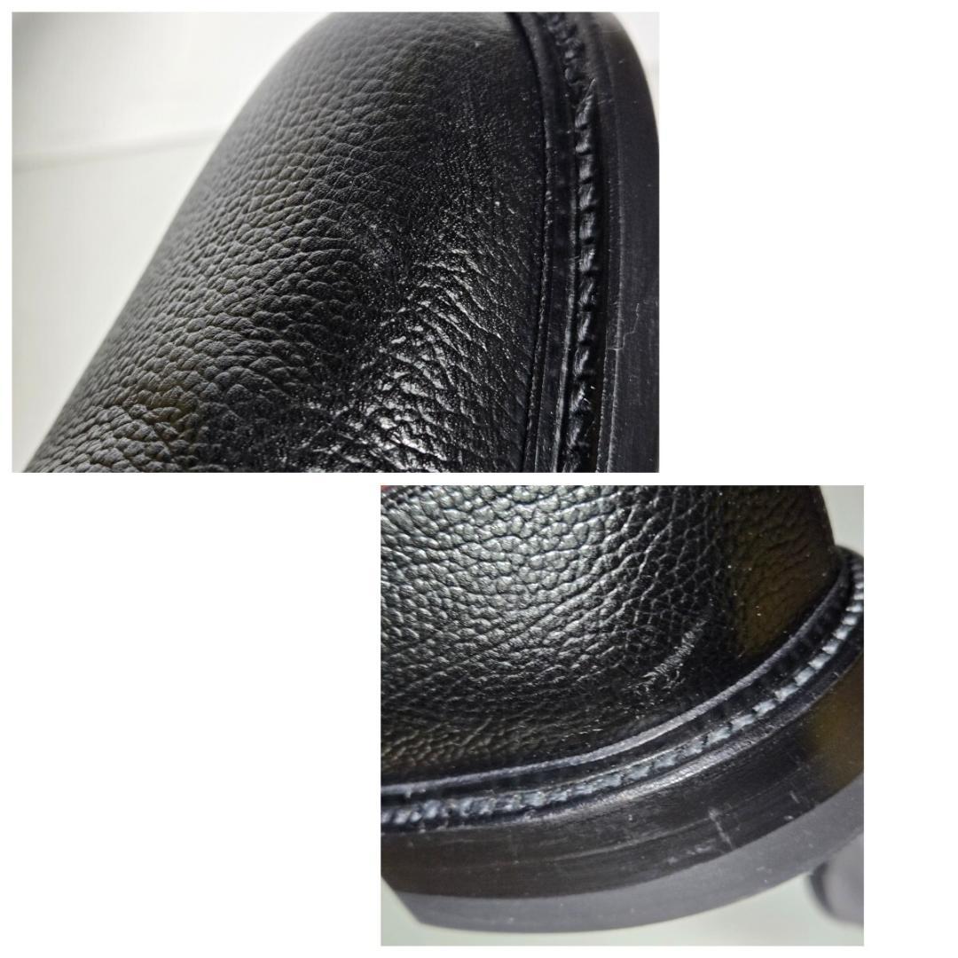 d0359 未使用に近い リーガル シボ革 プレーントゥ 24EE 黒 ブラック