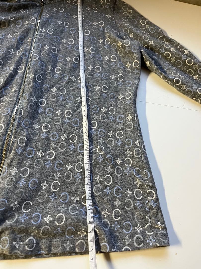 CELINE セリーヌ ジップアップ パーカーL