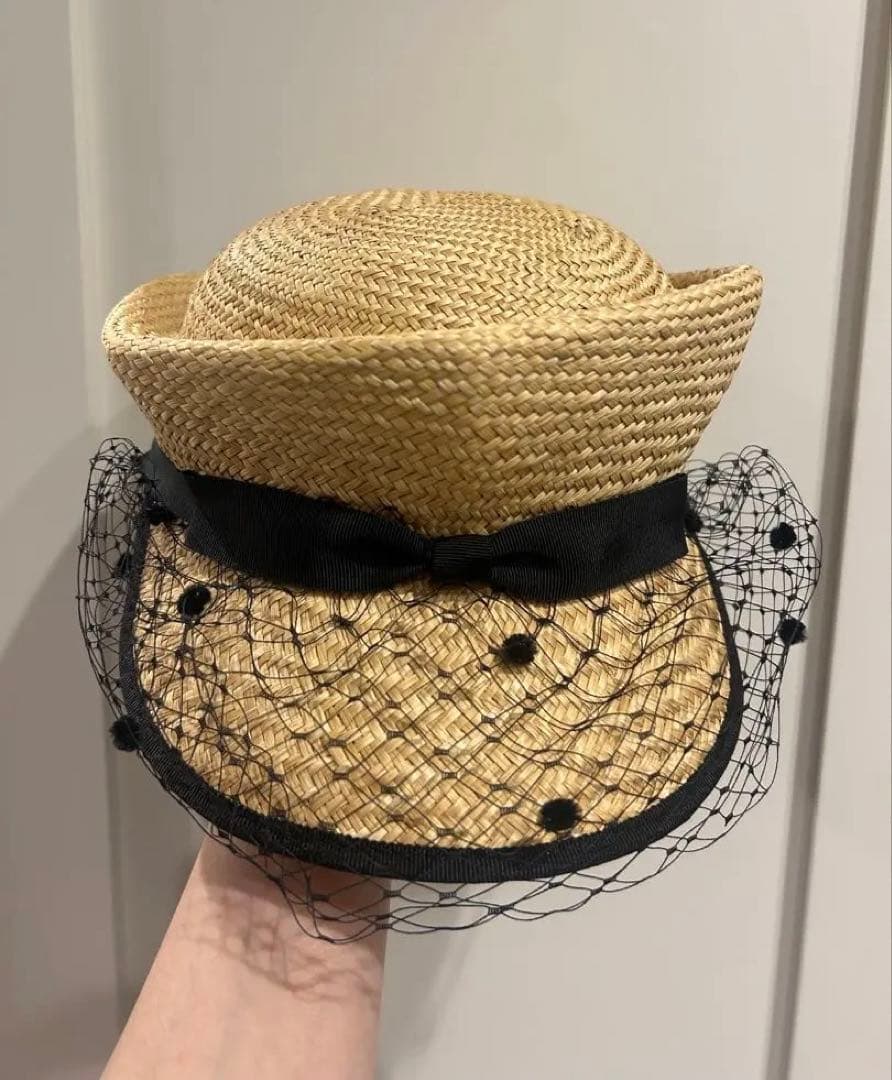 新品ミサハラダ　チュールリボンハット