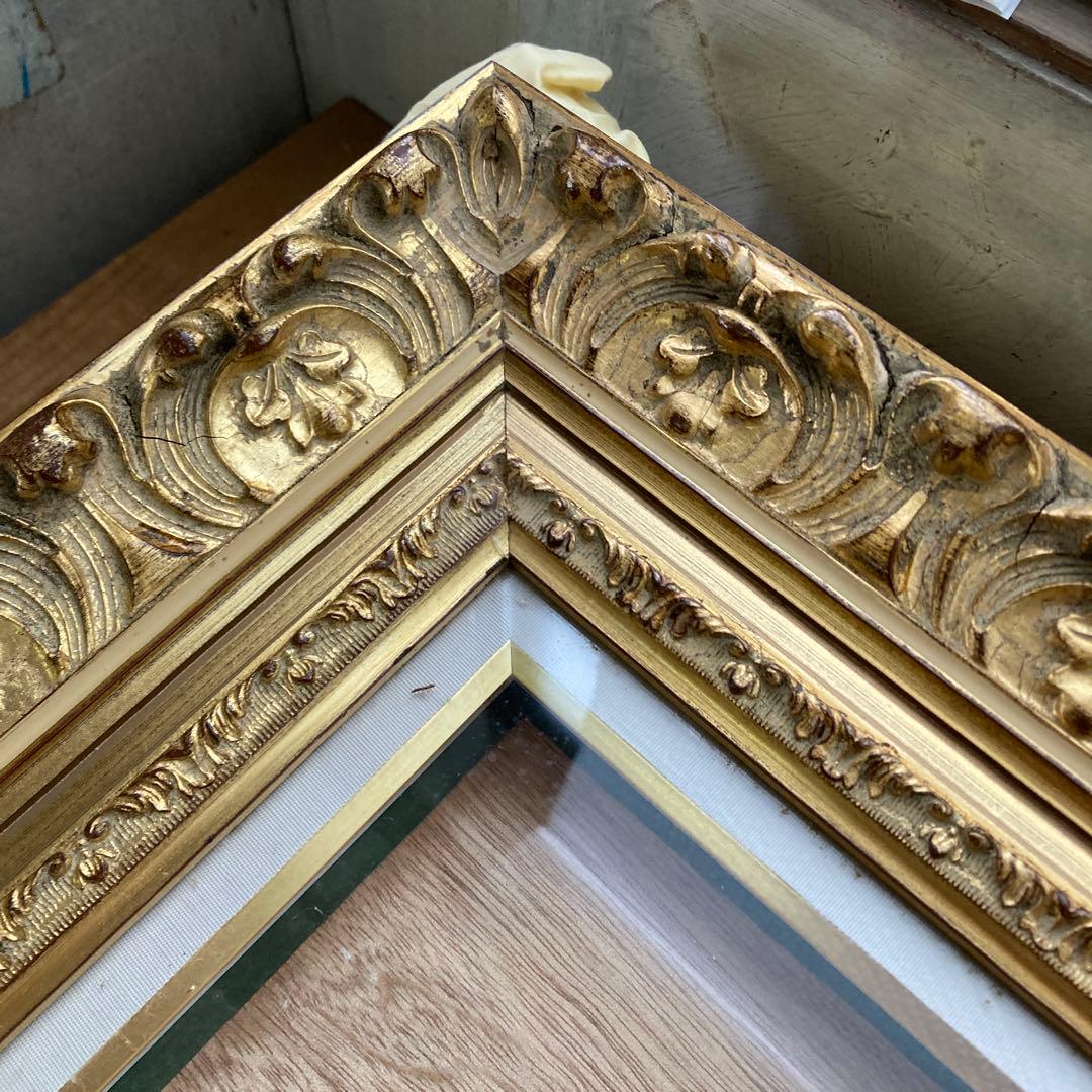 c*n様 F10号 油彩額縁 ゴールドフレーム 金色 豪華装飾 布カバー 箱付き