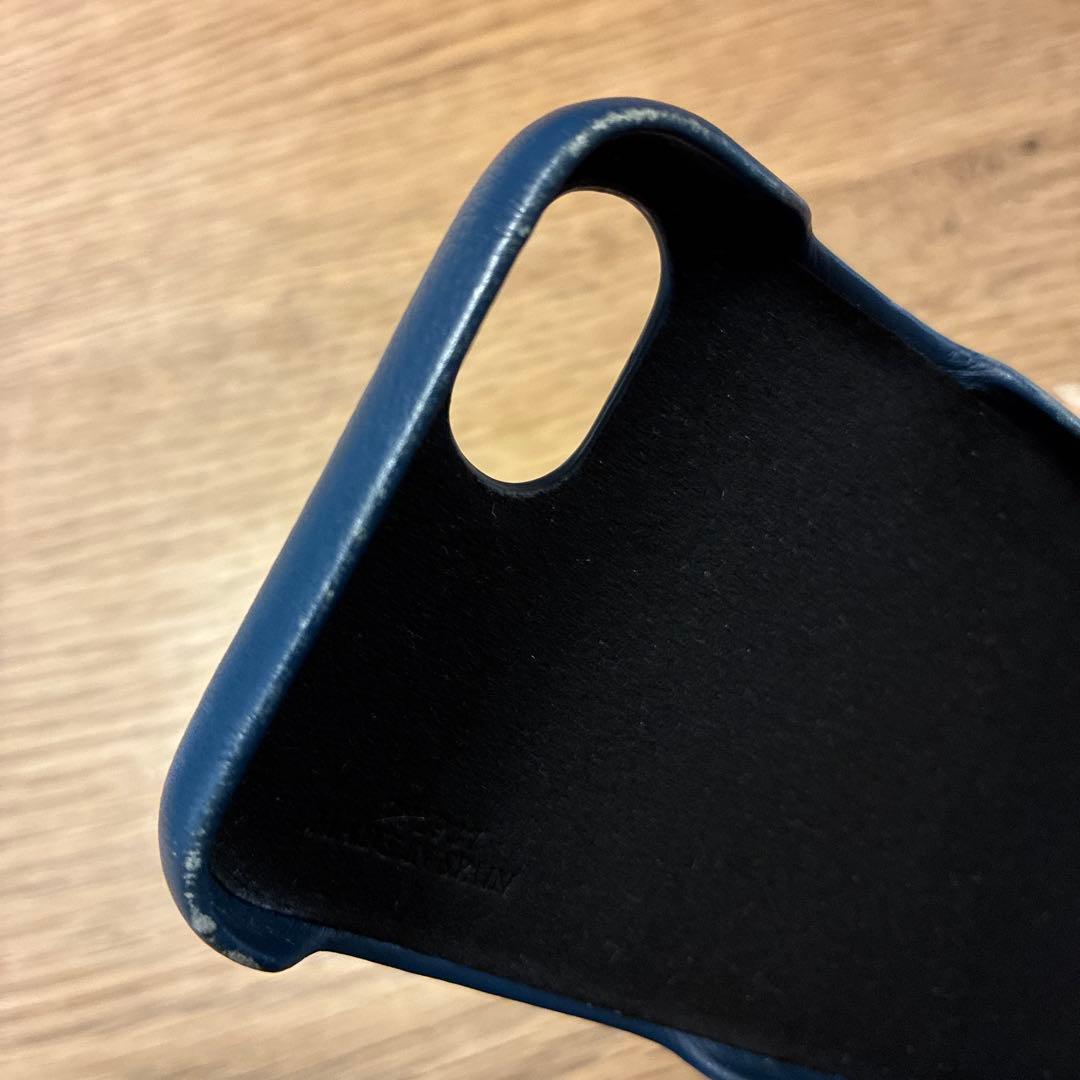 LOEWE レザー iPhone ケース ネイビー