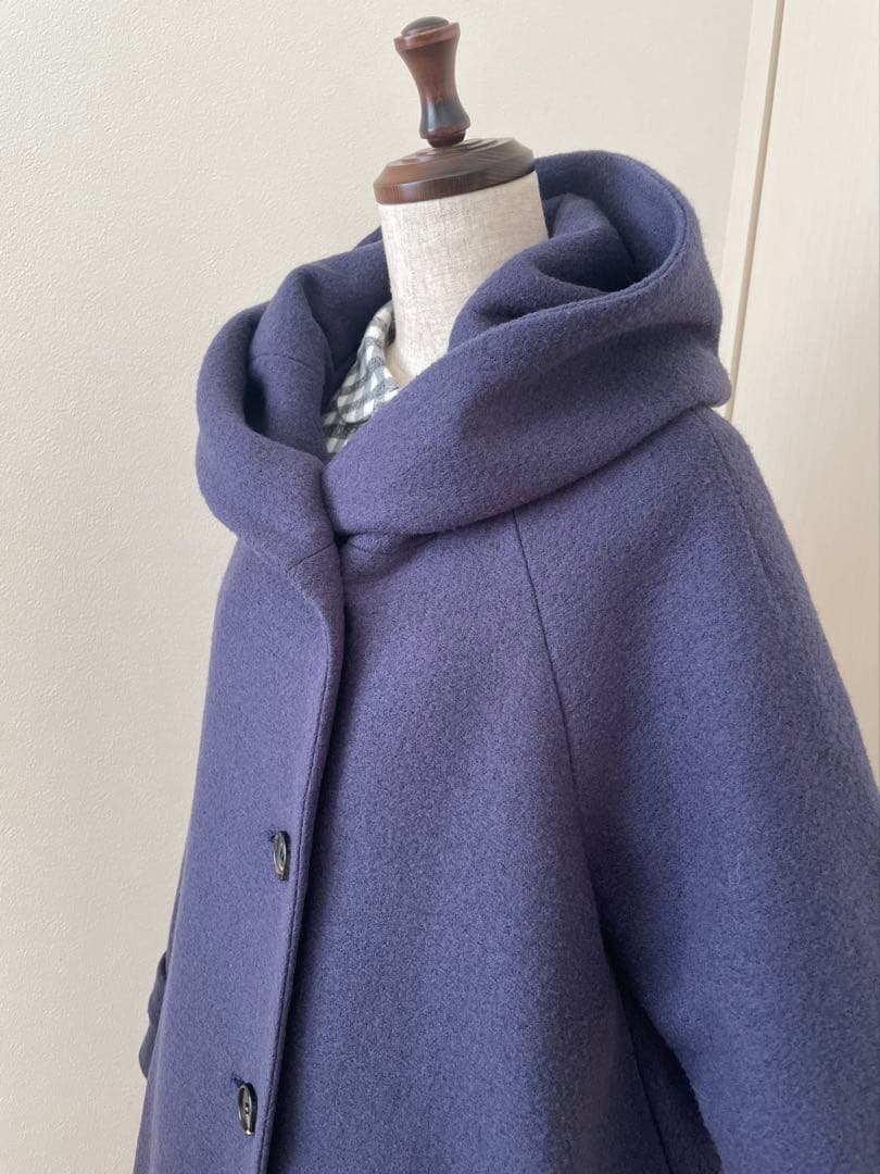【Basco/バスコ】ラベンダー色のチャリカコート　圧縮ウール