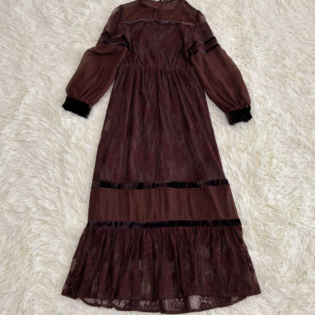 【AMERI】SHEER LACE DRESS シアーレースドレス オケージョン