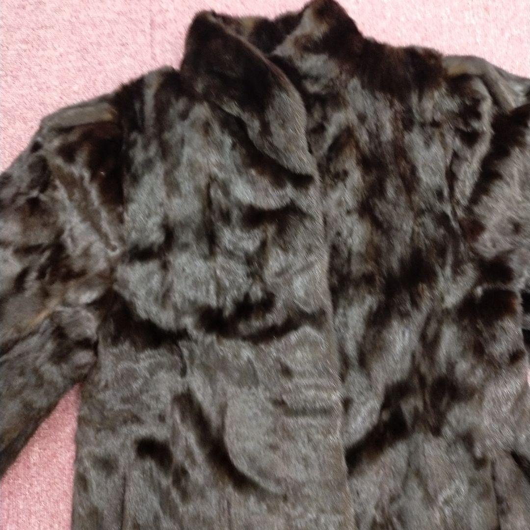 P1-5S/BLACK GLAMA/11/ミンク/毛皮コート