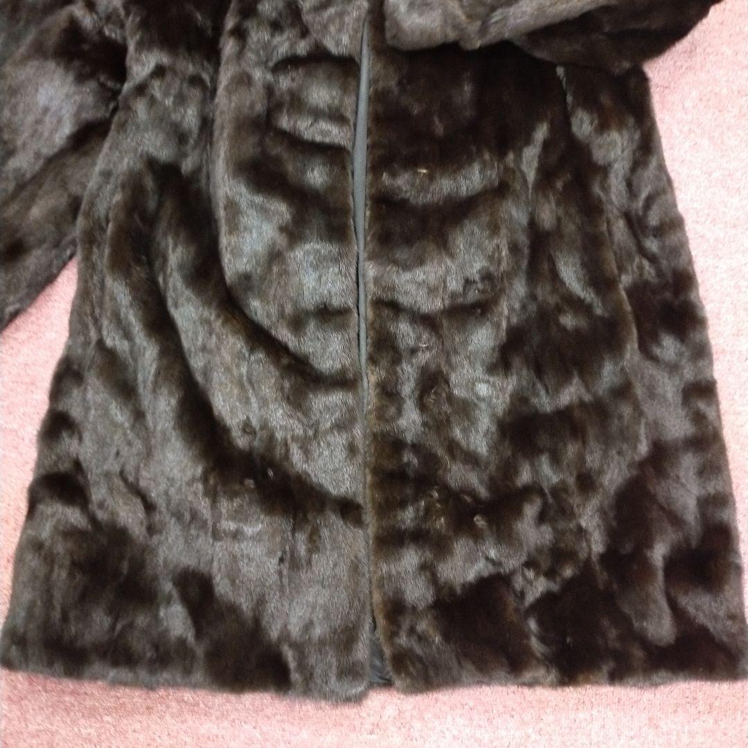 P1-5S/BLACK GLAMA/11/ミンク/毛皮コート