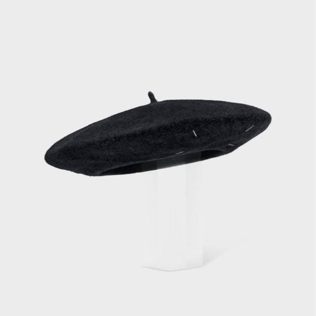 MAISON MARGIELA ブラック ベレー帽 メゾンマルジェラ 黒 S