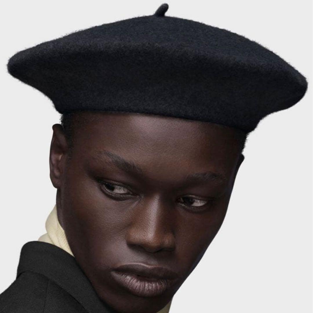 MAISON MARGIELA ブラック ベレー帽 メゾンマルジェラ 黒 S