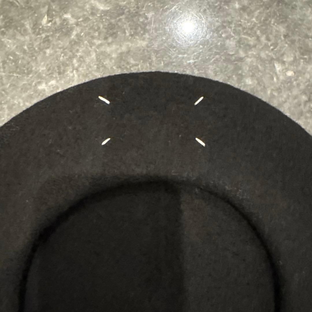 MAISON MARGIELA ブラック ベレー帽 メゾンマルジェラ 黒 S