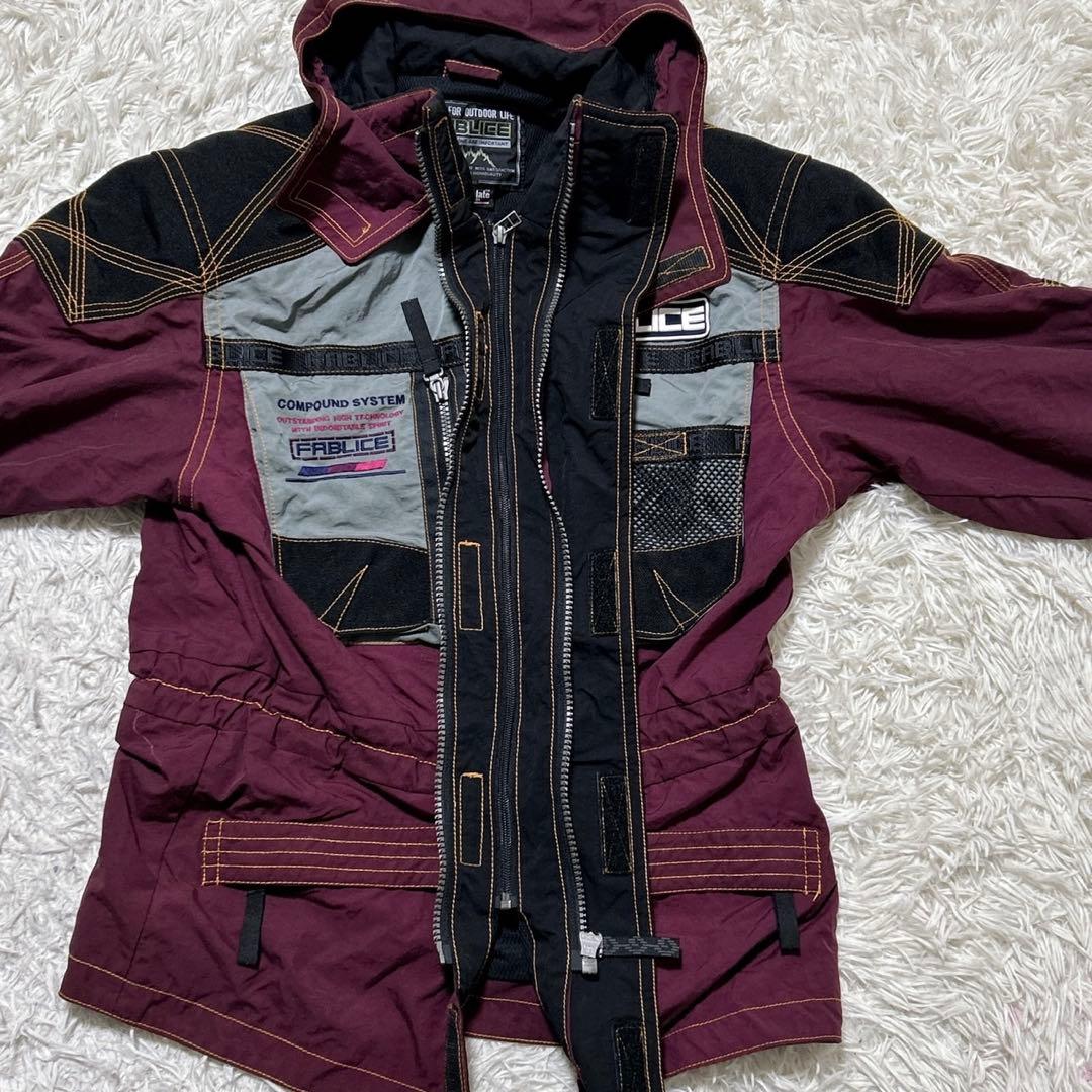 【2414】FABLICE レアカラー　スキーウェア エンジ色　M