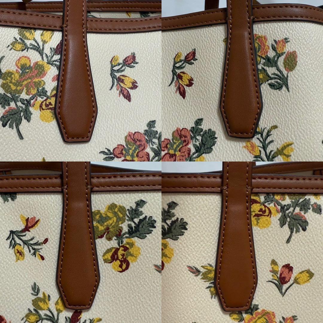 【訳あり未使用級】トリーバーチ ケリントン フローラル トートバッグ レザー