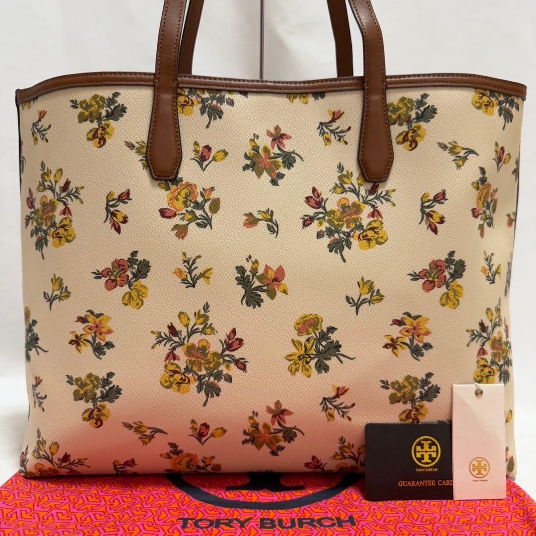 【訳あり未使用級】トリーバーチ ケリントン フローラル トートバッグ レザー