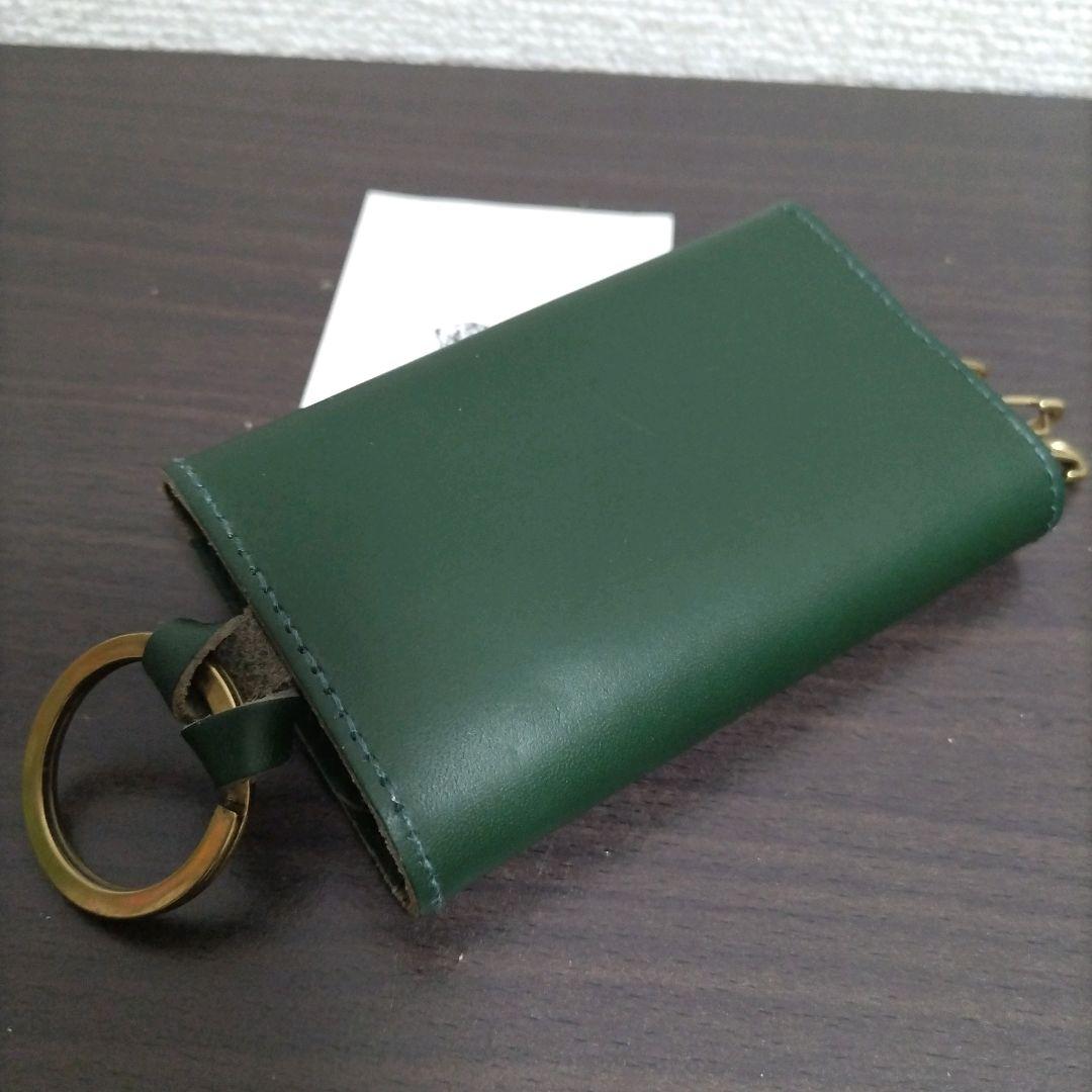 新品 イルビゾンテ 本革 キーケース キーホルダー 6連 ヴェルデ グリーン