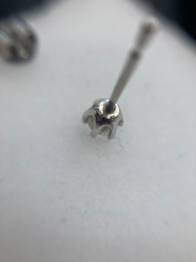 片耳 ピアス◇Pt900 ダイヤモンド 0.16ct
