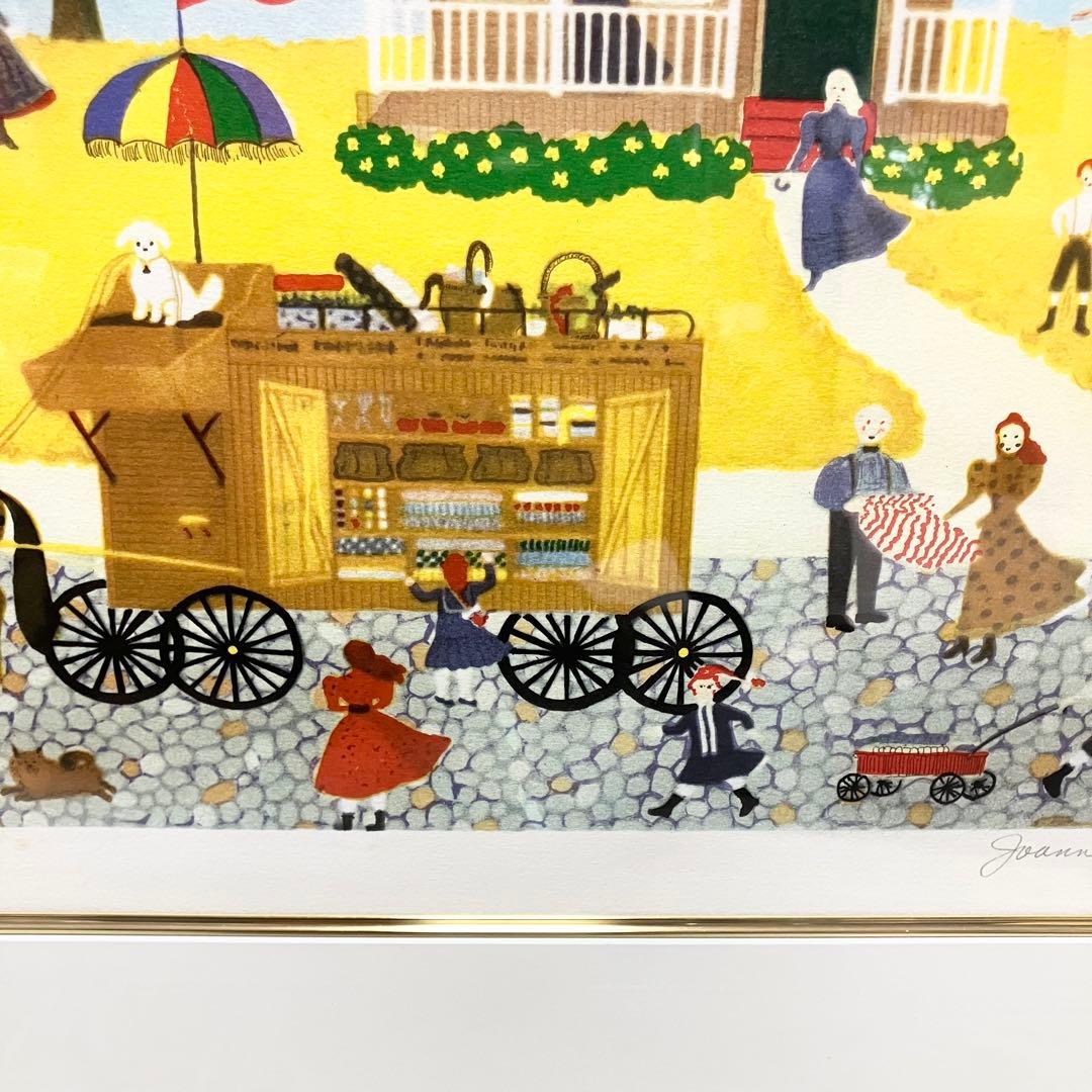 ジョアン・ケース作　「生地売りの商人」　版画　リトグラフ　限定200