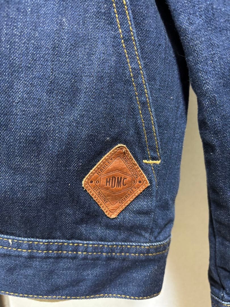 【美品】HARLEY-DAVIDSONデニム Gジャン HDMCワッペン付(M)