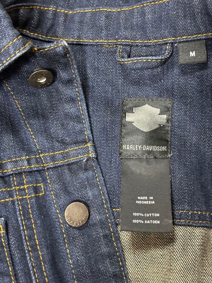 【美品】HARLEY-DAVIDSONデニム Gジャン HDMCワッペン付(M)